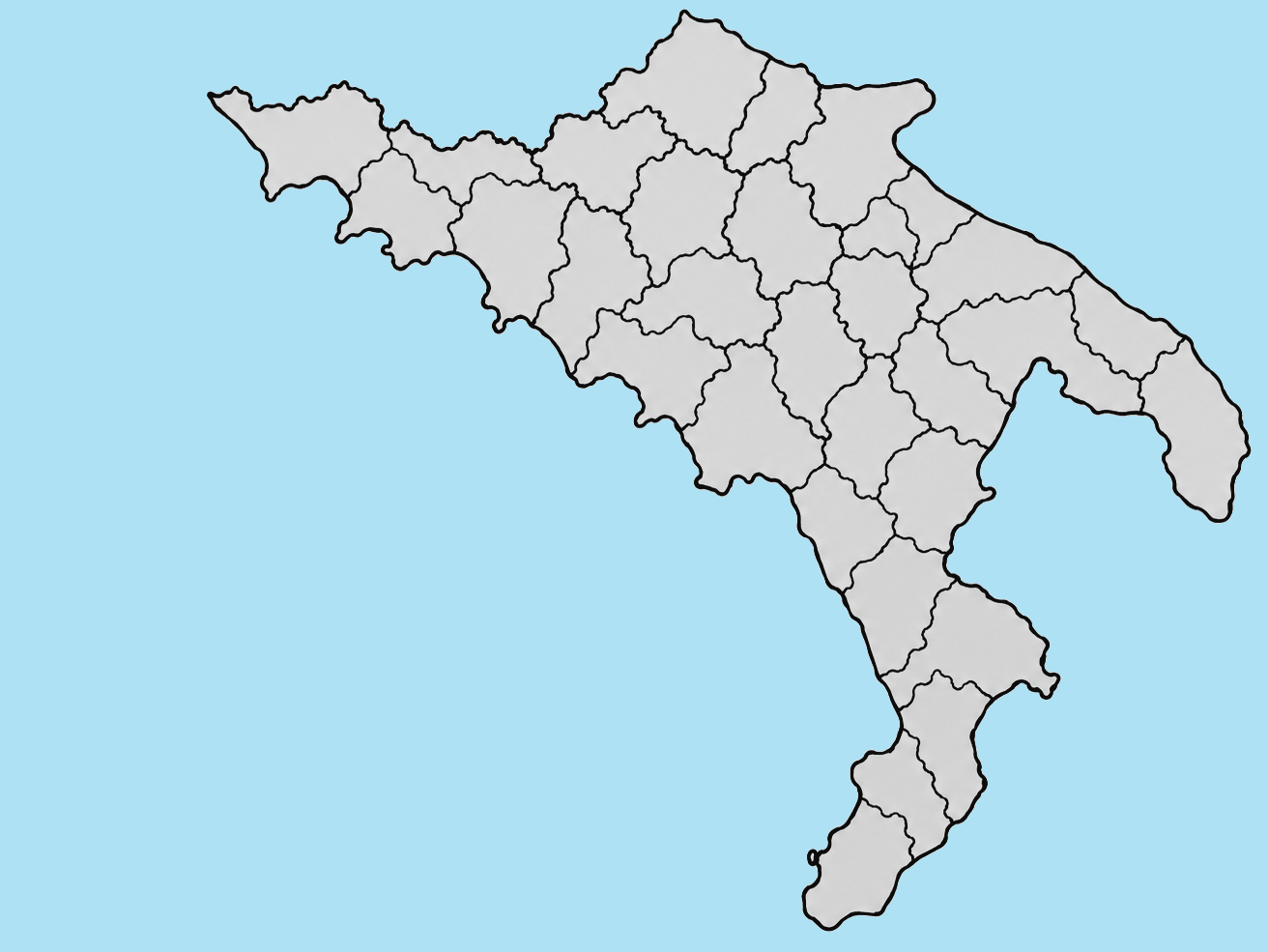 Province dell'Italia centrale e meridionale